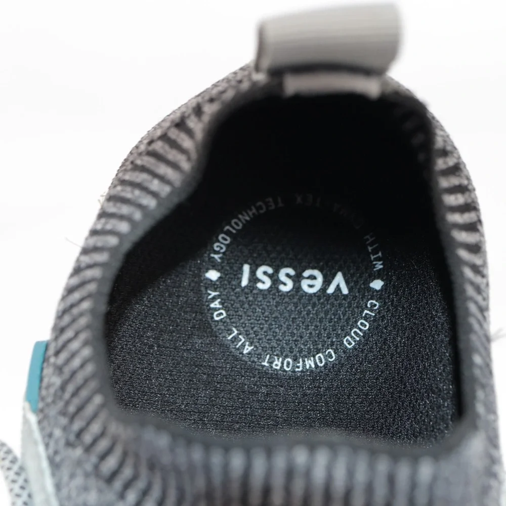 Vessi Womens Cityscape Classic Sneaker Size 7 Waterproof Gray Lace Up Knit Shoes